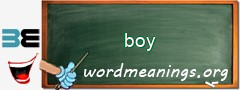 WordMeaning blackboard for boy